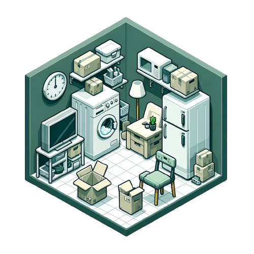 Un dibujo sobre los trasteros 1m² hasta 3m² que utiliza Cabetodo